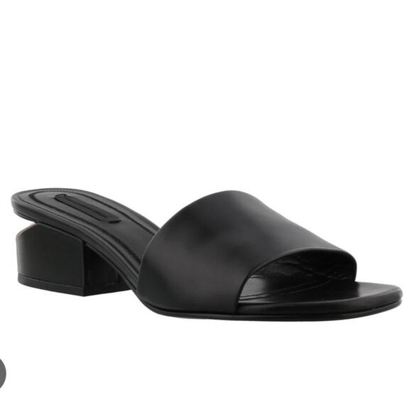 Alexander Wang Lou Sandals, black leather, 8.5 - Picture 1 of 5